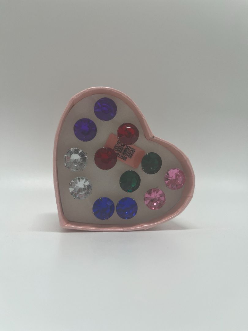 Multicolor 6 Piece Stud Earring Set