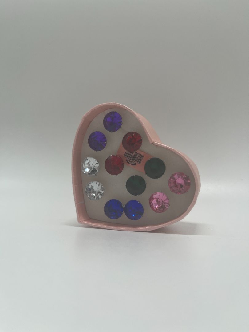 Multicolor 6 Piece Stud Earring Set