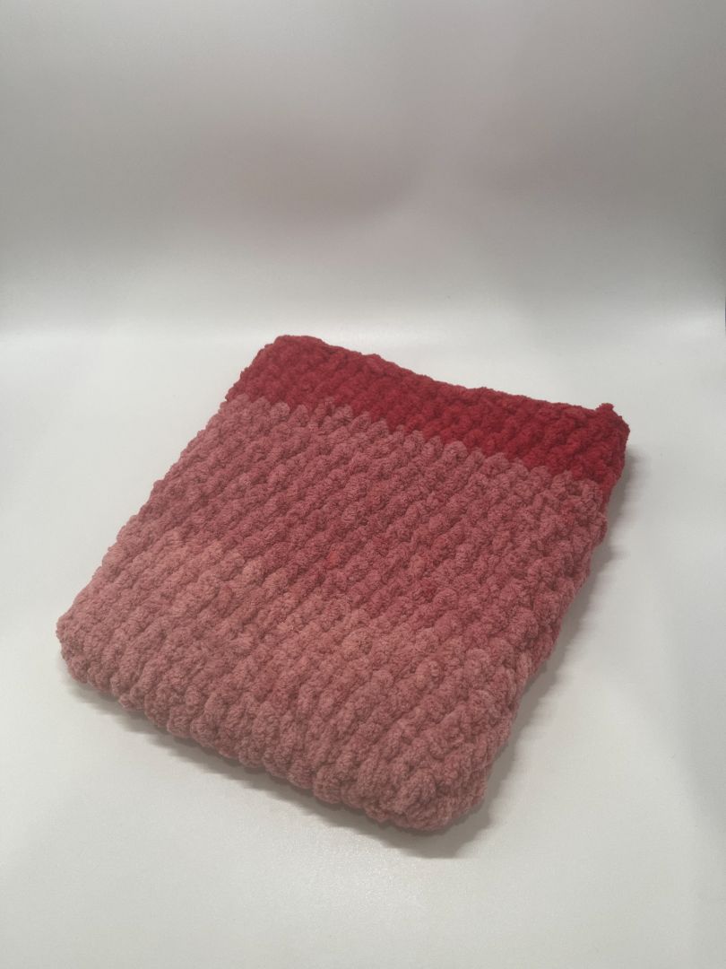 Pink & Red Ombre Crochet Book & Kindle Sleeve