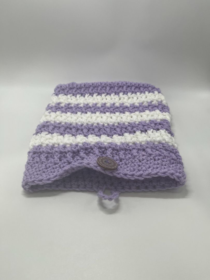 Boho Crochet iPad, Kindle & Book Sleeve with Mandala Button