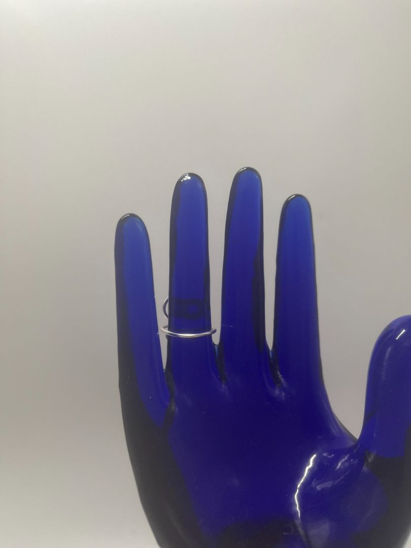 Spiral + Abstract Wavy Wire Ring Size 5 | Silver