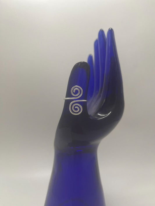 Double Spiral Wire Ring Size 7 | Silver