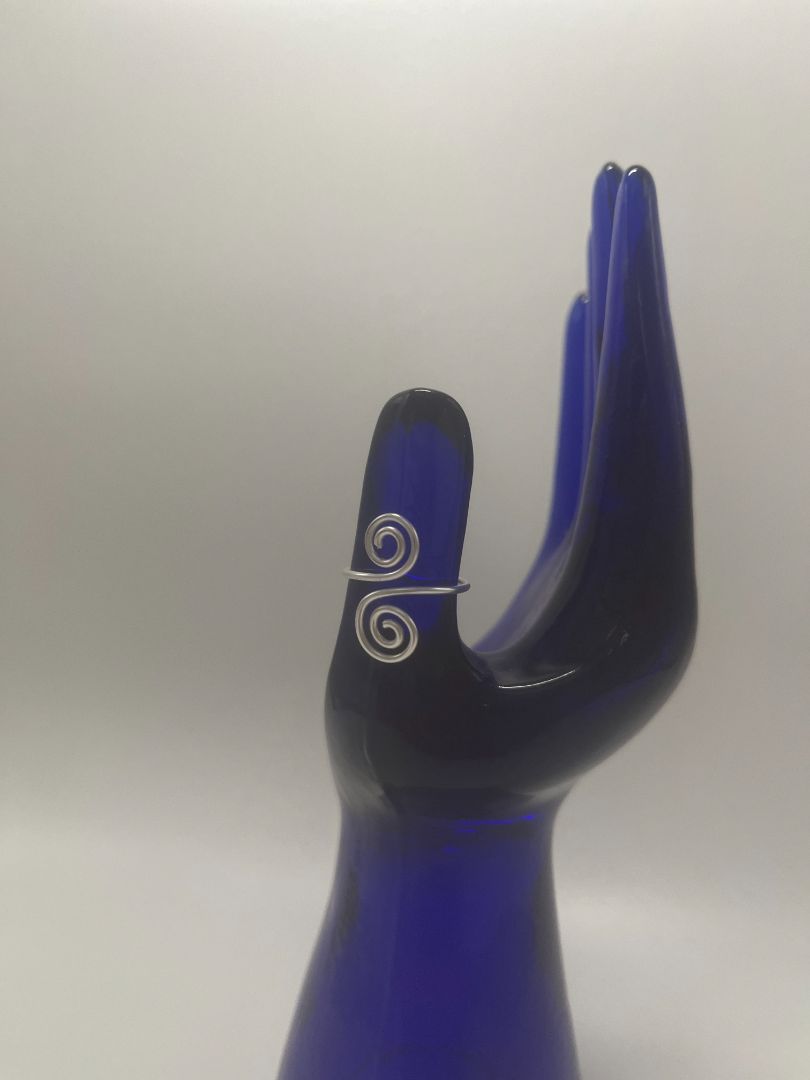 Double Spiral Wire Ring Size 7 | Silver