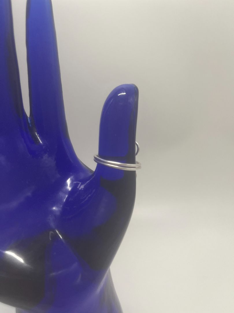 Double Spiral Wire Ring Size 9 | Silver