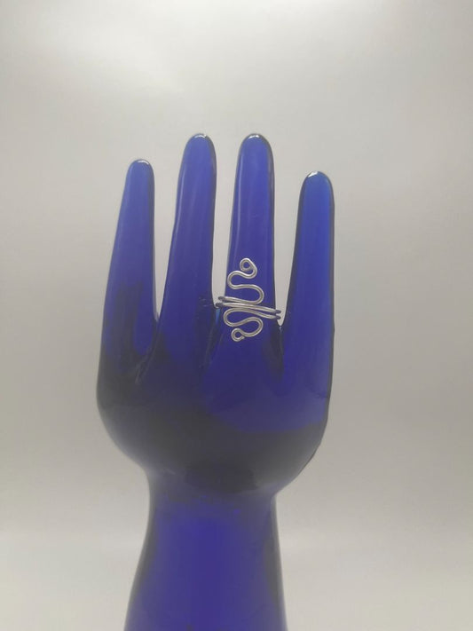 Abstract Wavy Wire Ring SIze 5.5 | Silver