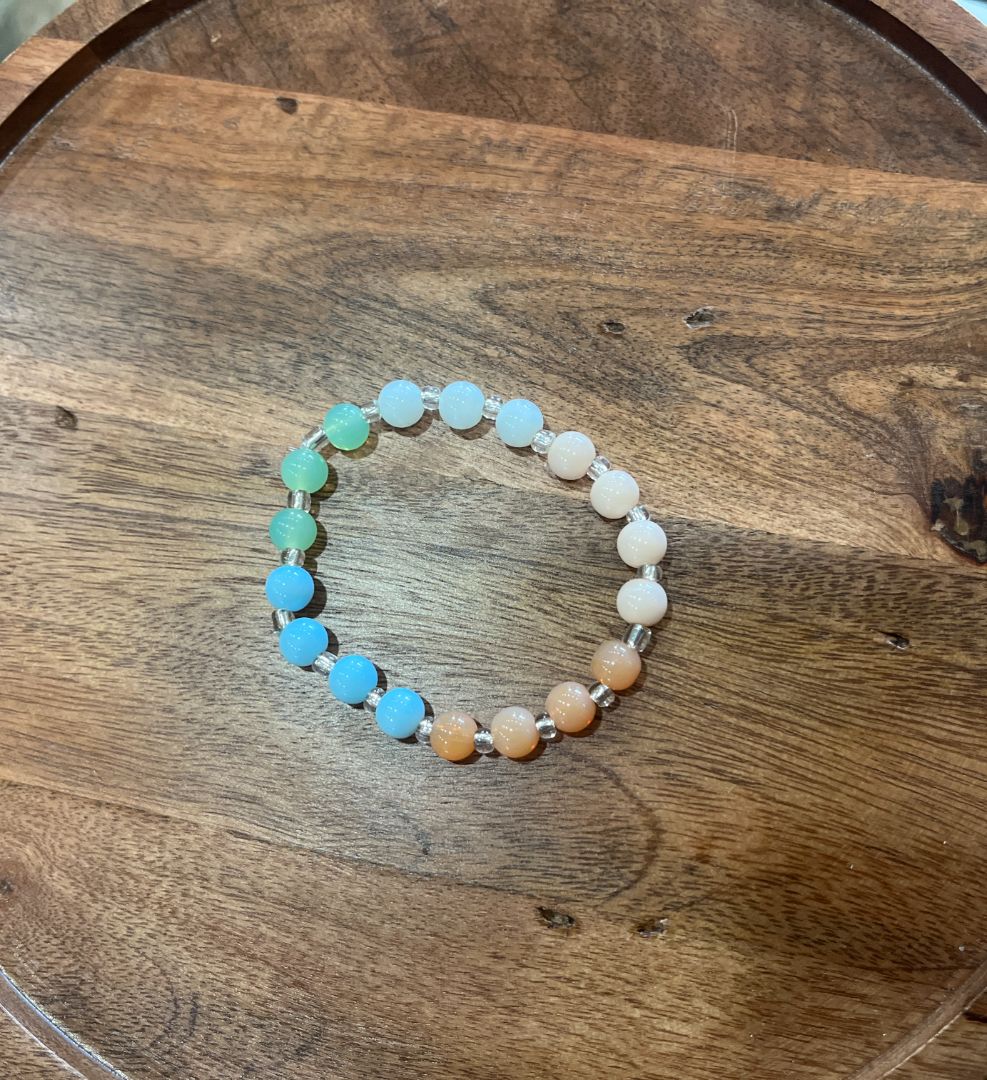 Muted Pastel Beaded Bracelet | Handmade