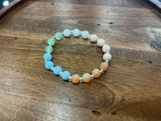 Muted Pastel Beaded Bracelet | Handmade
