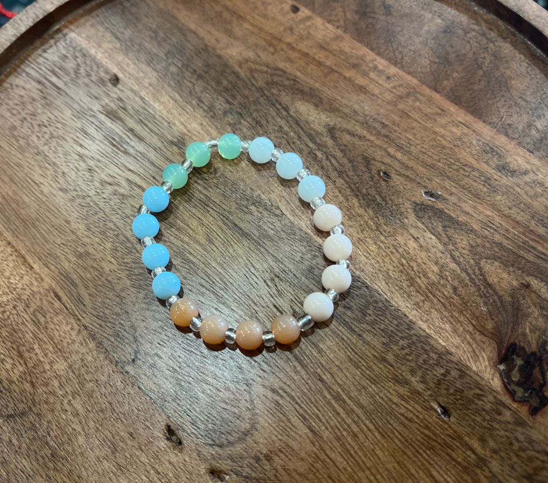 Muted Pastel Beaded Bracelet | Handmade