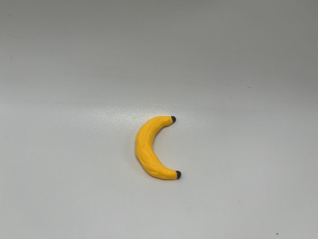 Yellow Banana Clay Magnet | Handmade