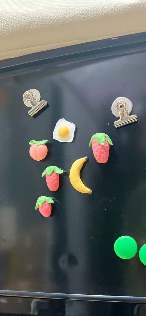 Peach Modeling Clay Magnet | Handmade