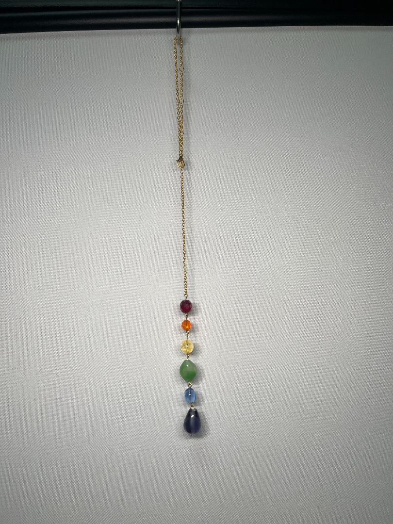 LGBTQ+ Pride Gold Beaded Car Charm & Accessory | Handmade