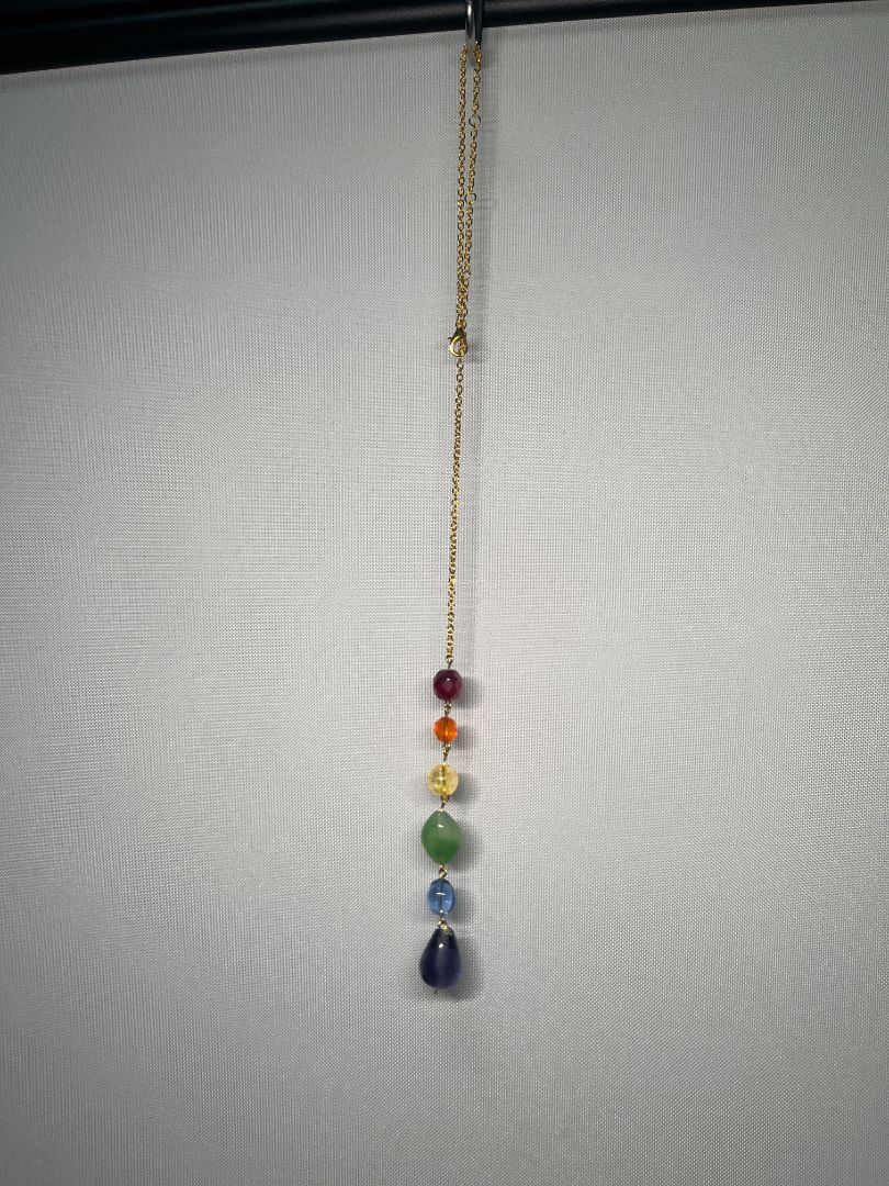 LGBTQ+ Pride Gold Beaded Car Charm & Accessory | Handmade