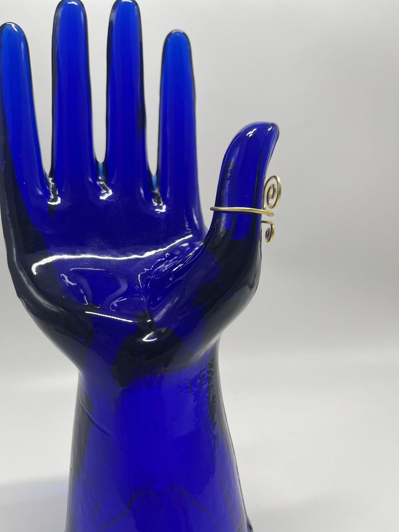 Gold Spiral Wire Ring Size 7.5 | Adjustable | Handmade