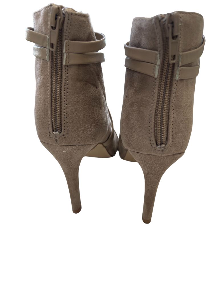 Journee Taupe Stiletto 'Samara' Heels with Back Zipper