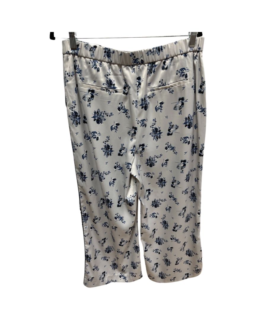 Kaari Blue/White Floral Wide Leg Pants