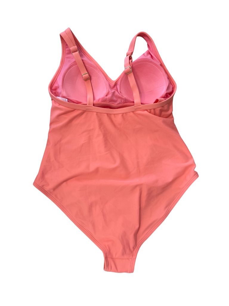 Kona Sol Peach V-Neck Swimsuit