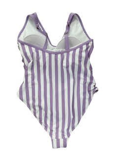 Kona Sol Swim Purple/White Striped One Piece (24W)