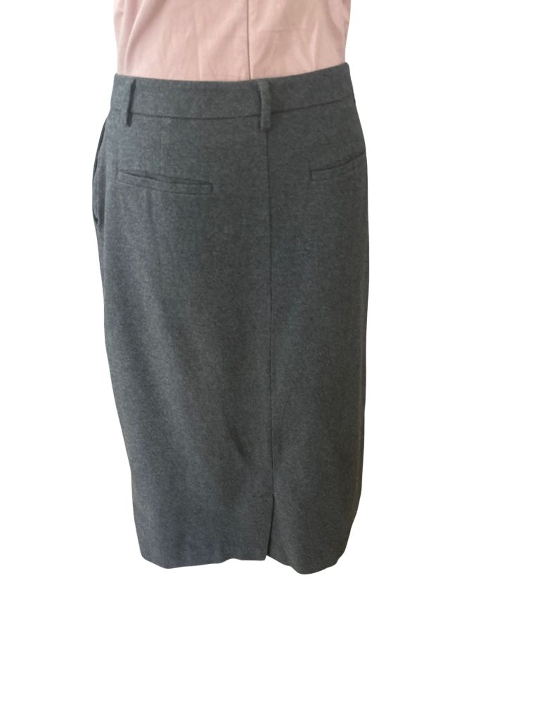 LL Bean Vintage Long Grey Classic Fit Skirt