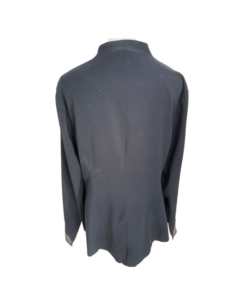 Laundry by Shelli Segal Black Open Front Drape Blazer