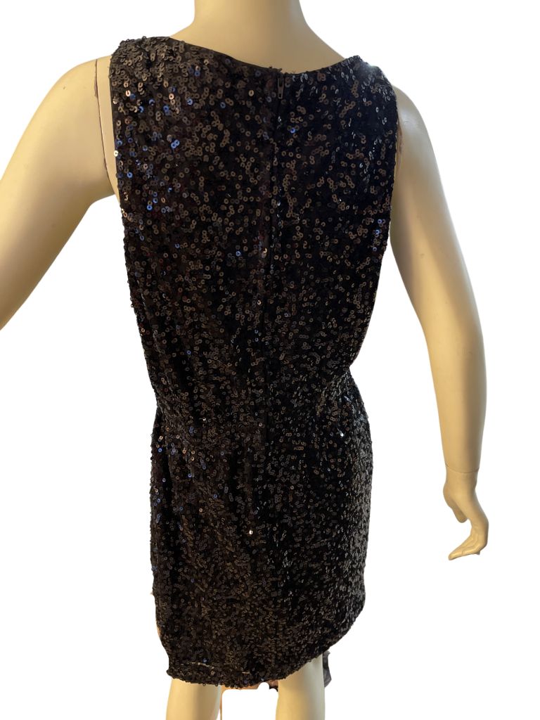 Lauren Conrad Black Sequin Sleeveless Sheath Dress