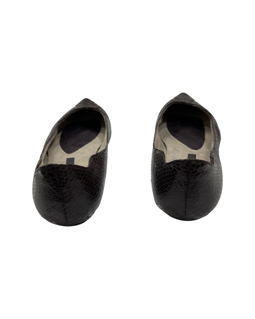 Libby Edelman Brown and Gold Flats