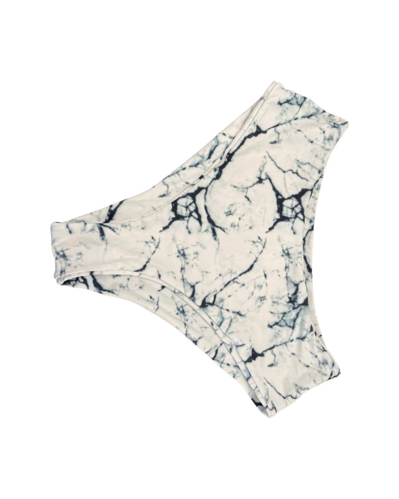 White/Black Marbled Swim Bottom