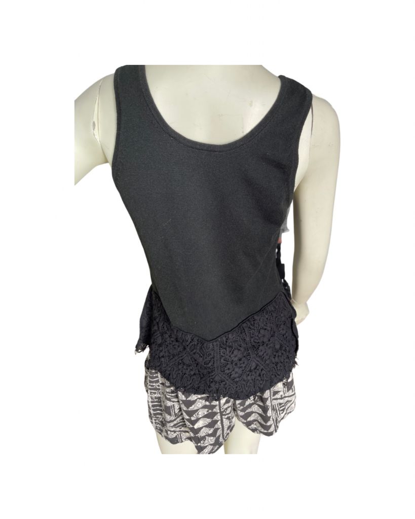 Mossimo Black Patterned Elastic Waist Shorts