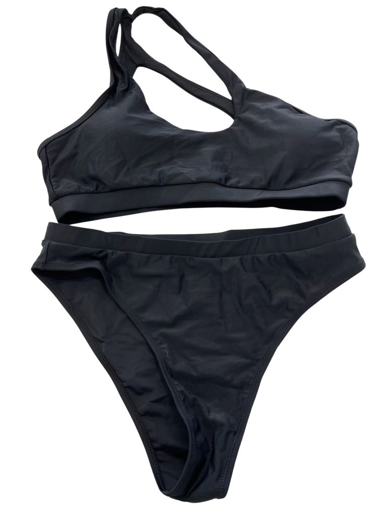 NAFLEAP Women's One Shoulder Sport Bikini Set High Waisted Cutout Swim 2 Piece