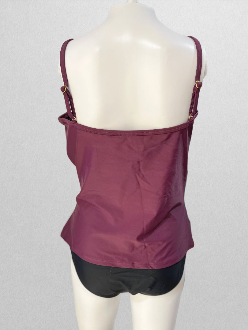 Coastal Rose Plum Tankini Swim Top