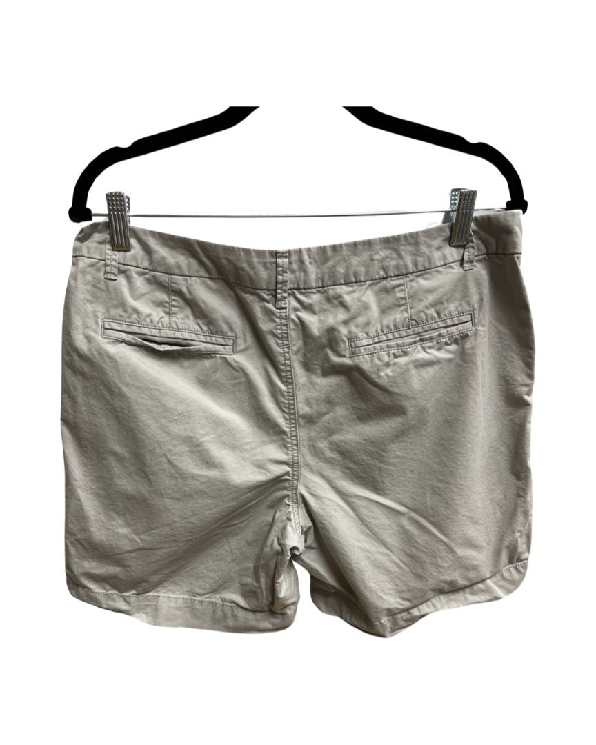 Natural Reflections Beige Cotton Flat Front Shorts