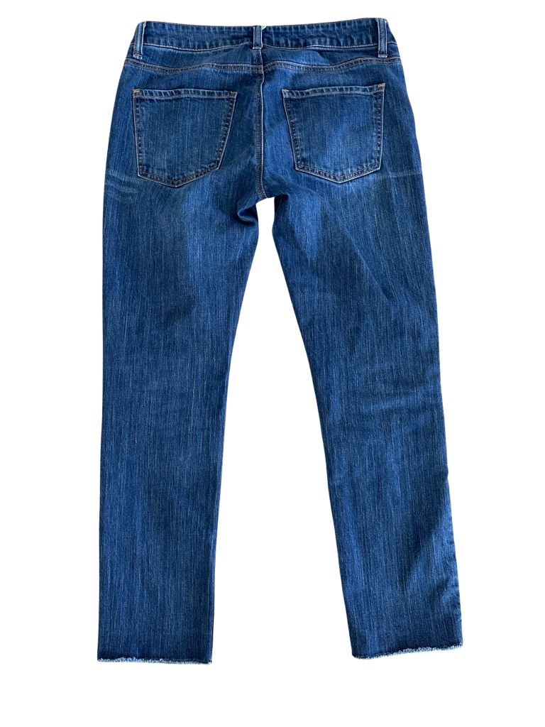 Numero Distressed Blue Jeans with Raw Hem