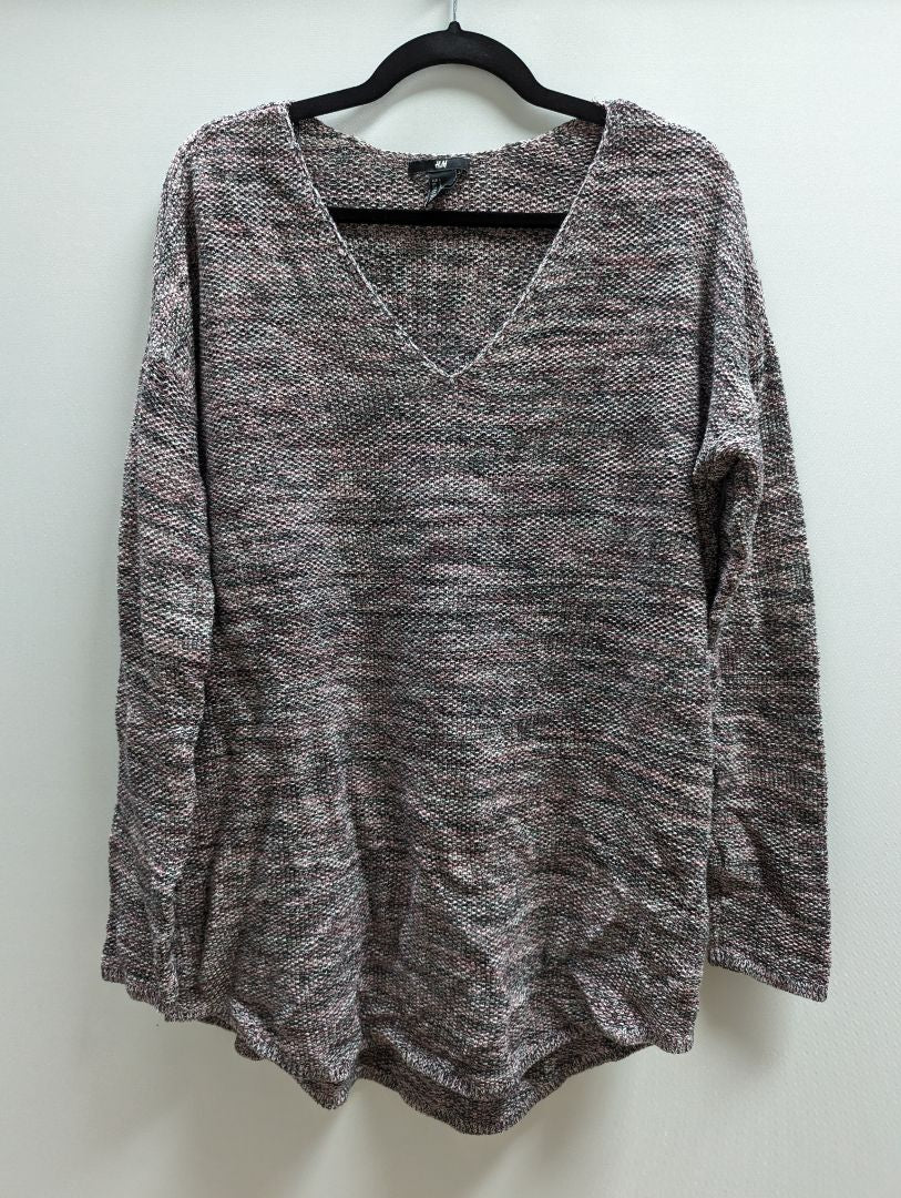 H&M Black/Multicolor V Neck Sweater