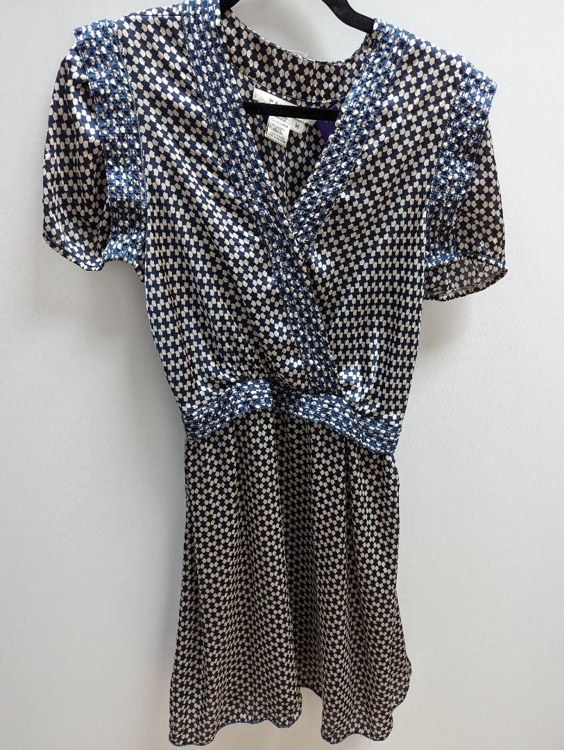 max studio blue dress Max Studio Surplice Smocked Waist Maxi Dress