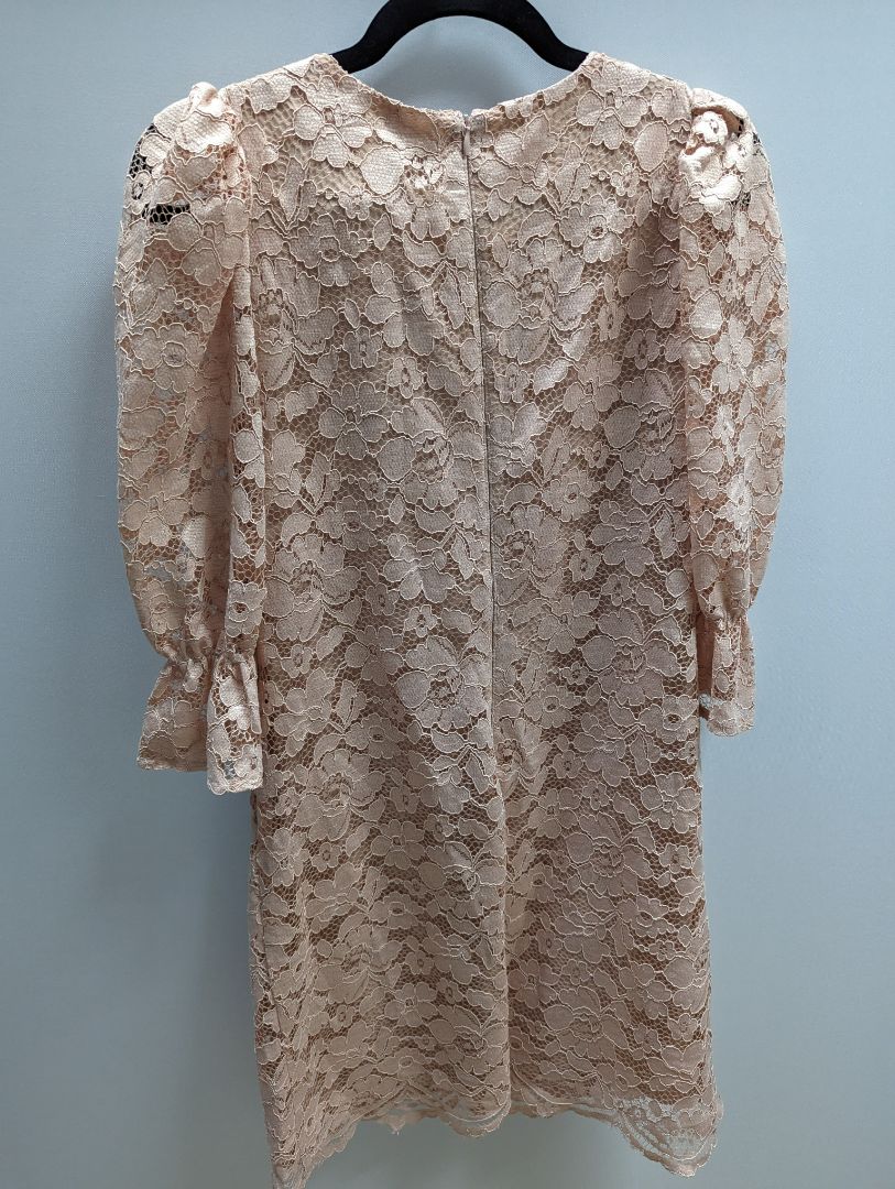 Vince Camuto Peach Puff Sleeve Lace Dress