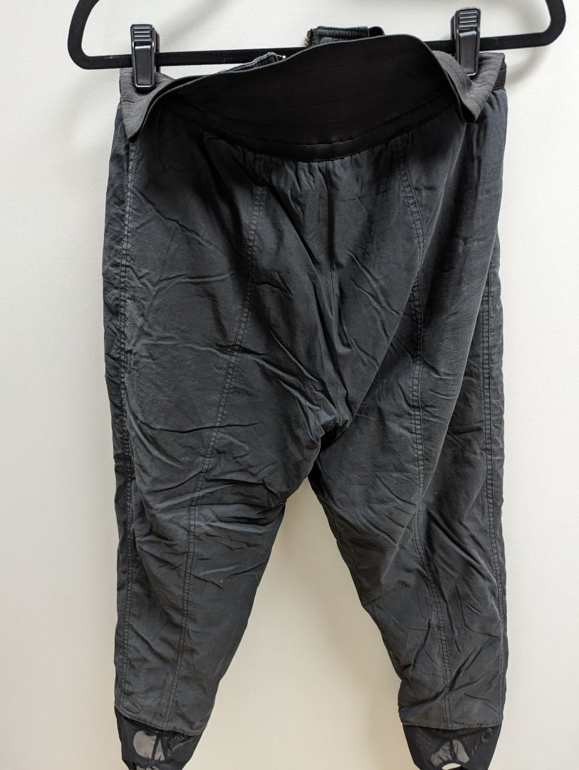 Grey/Black Parachute Stirrup Pants