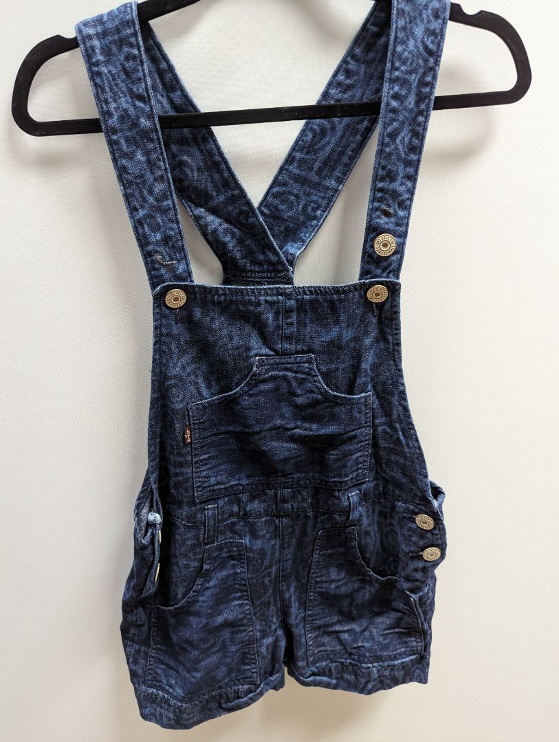 Levi Blue Overall Shorts