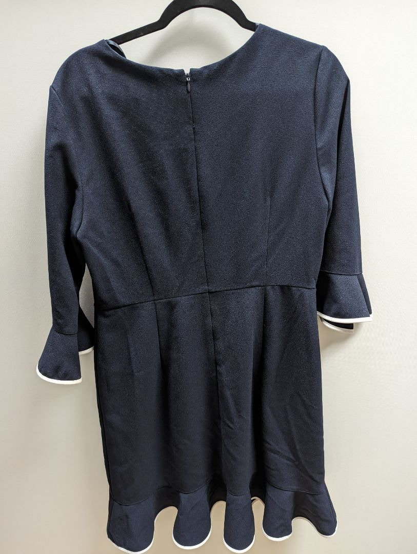 Nanette Lepore Navy Dress with Long Bell Sleeves
