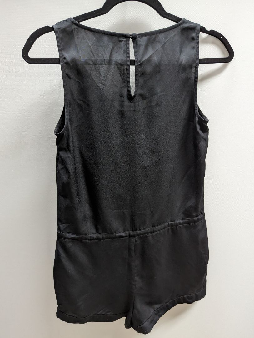 Guess by Marciano Sleeveless Tie Waist Black Romper