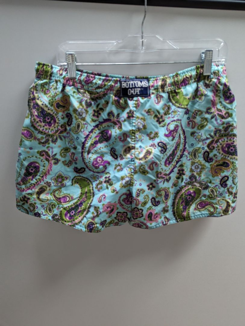 Bottoms Out Blue Paisley Swim Shorts