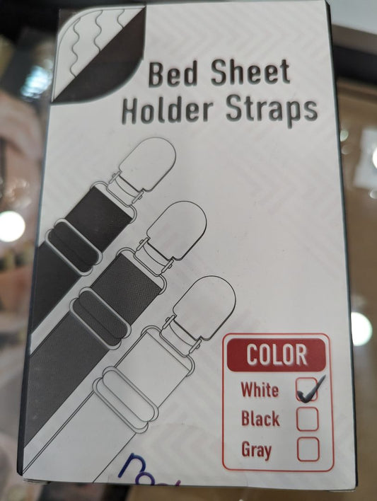 Nachell White Bed Sheet Holders (3)