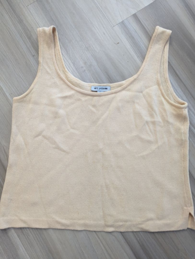 St. John Yellow Knit Tank (flawed gem)