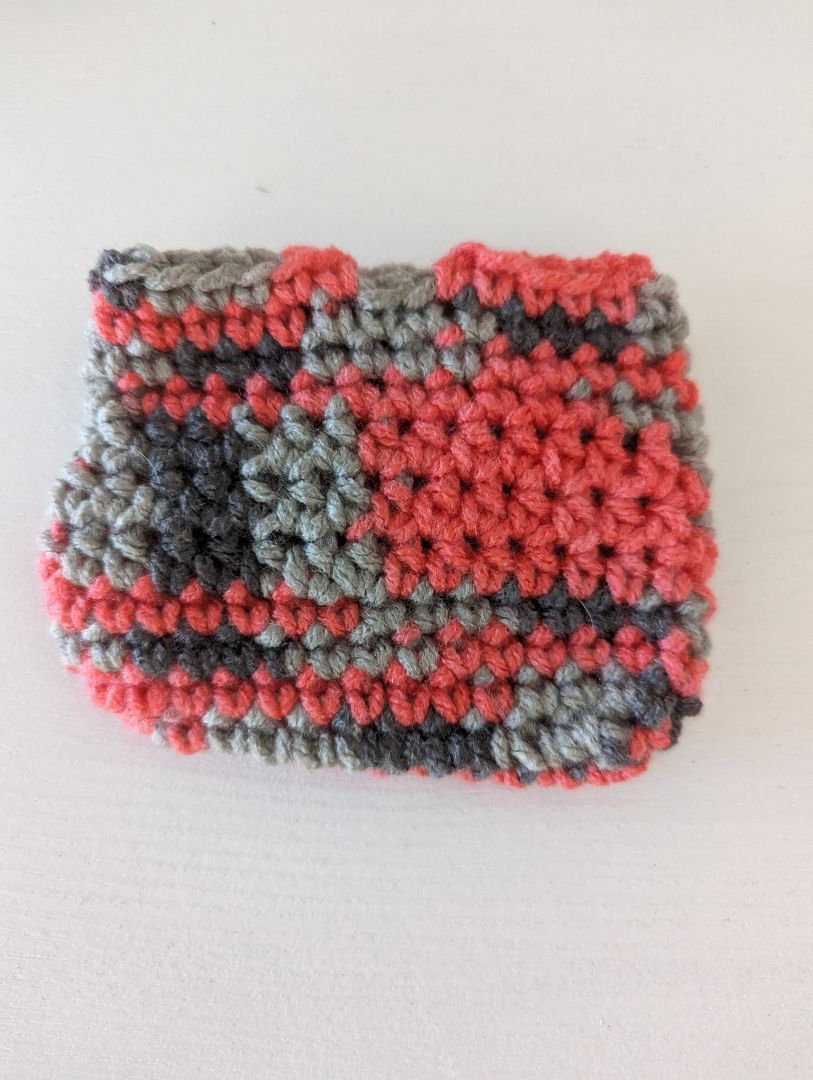 Recycled Threads Pink and Grey Coin Purse