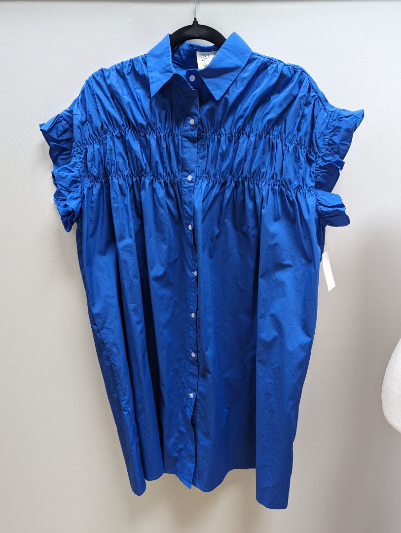 Lilli Sidonio Blue Shirt Button Up Dress