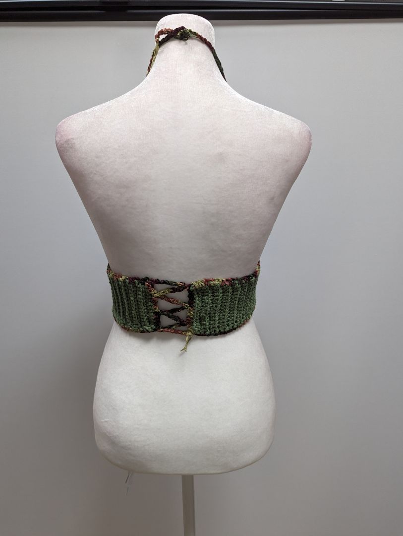 Recycled Threads Green Multicolor Halter Top