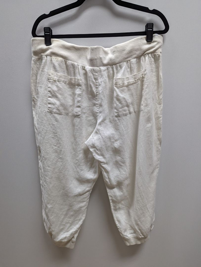 Guess Ivory Linen Jogger Sweatpants