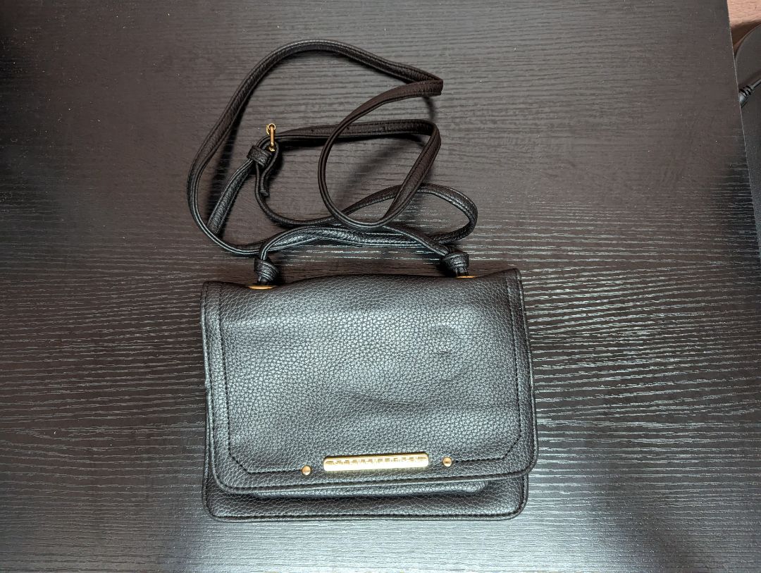 Steve Madden Black Wallet/Portfolio with Strap