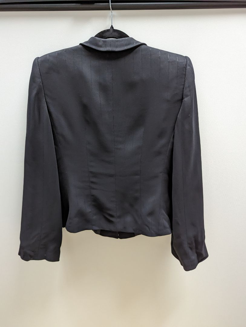 Emporio Armani Black Slim Cut One Button Blazer
