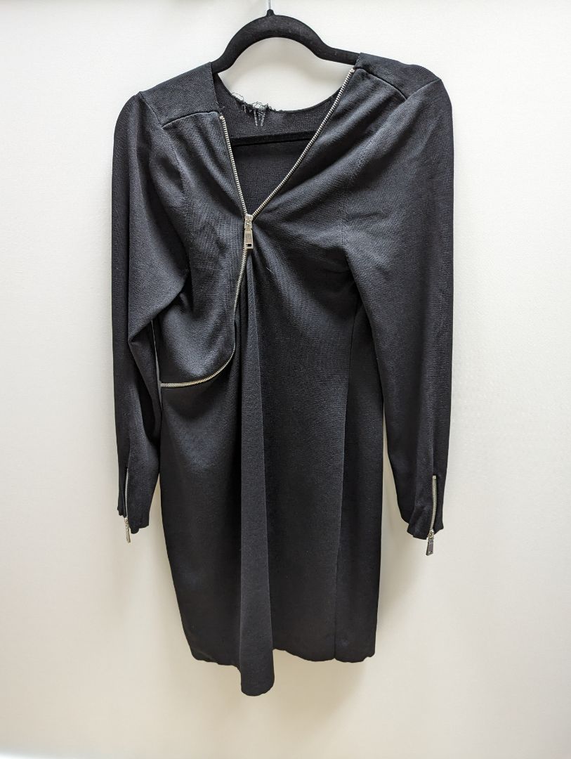 Bar III Black Zip Back Sweater Dress