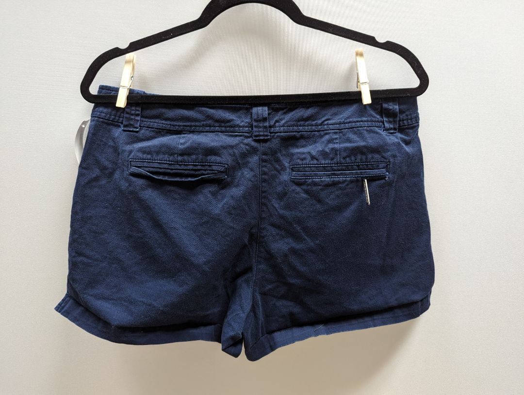 New York & Company Navy Hidden Button Shorts