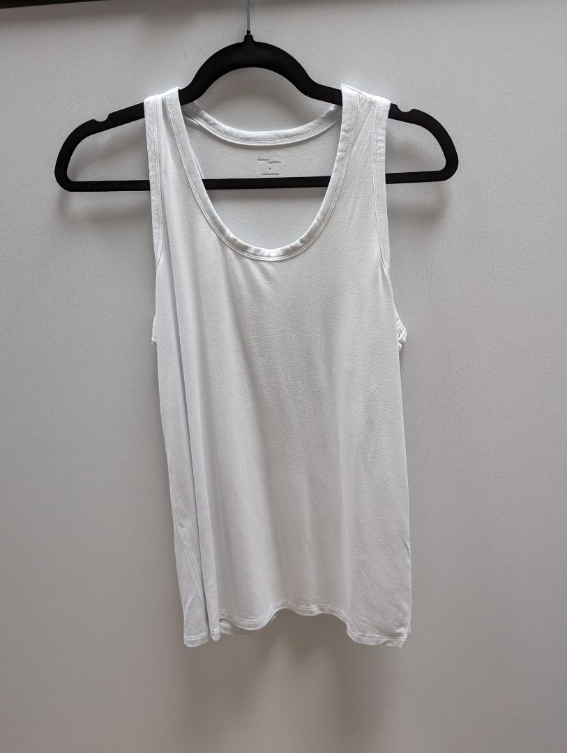 Daily Ritual White Round Neck Core Essentials Tank